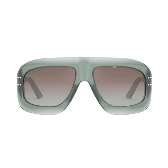 NEW DIOR SUNGLASSES, GREEN WOMEN AVIATOR DIOR DIORSIGNATURE M1U 55F2 - Picture 2 of 3
